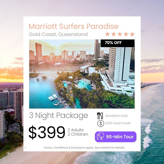 Marriott Surfers Paradise | 3 Nights Mini-Vacation + Tour